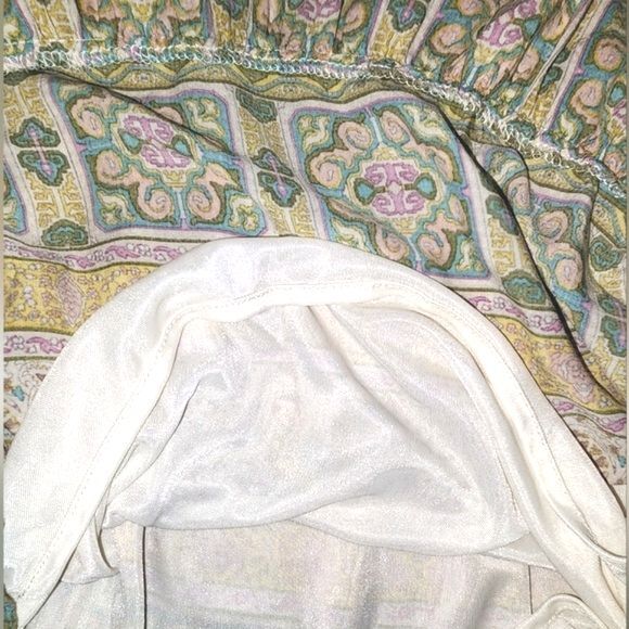 Anna Sui X O'Neill Gray & Yellow Sleeveless Love Birds Beach Dress Size M - Picture 8 of 10